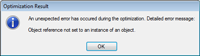 Error message caused by logical error in HU assignment handling.