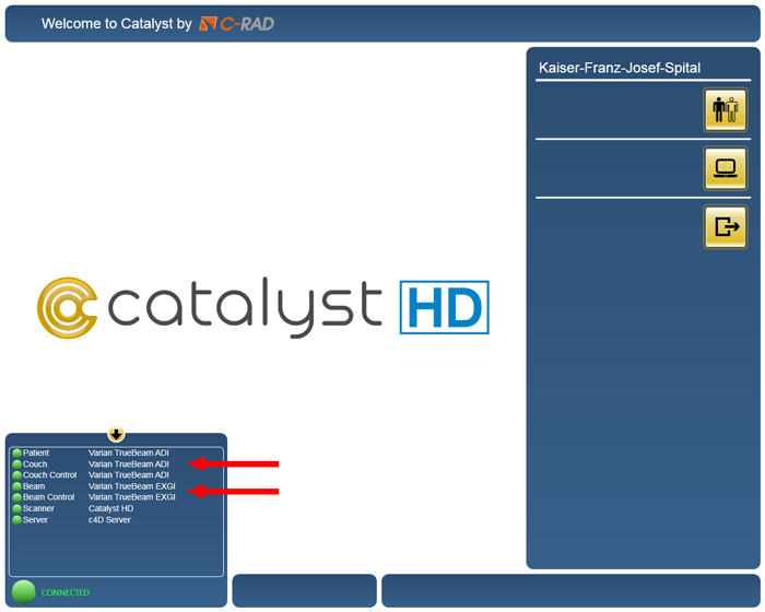 Interfaces between Catalyst HD and TrueBeam 2.5